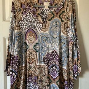 Chico's Elegant Paisley Women's Blouse